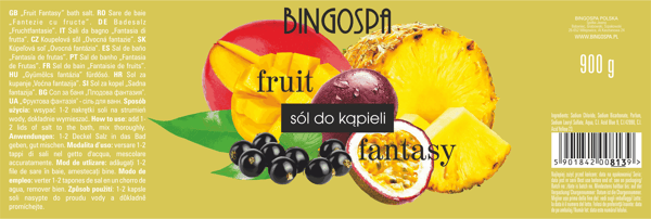 Fruit Fantasy Badsalt 900g BINGOSPA