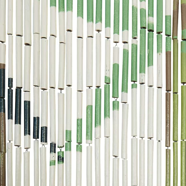 vidaXL Dörrgardin med bambutryck 100x220 cm bambu