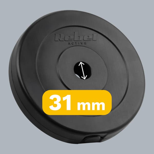 Rebel bituminøs vægtskive sæt 4x5kg 20kg hul 31mm klassisk tallerken