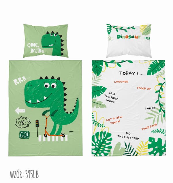 Detexpol bambuängkläder till Dino T-rex spjälsäng 90x120