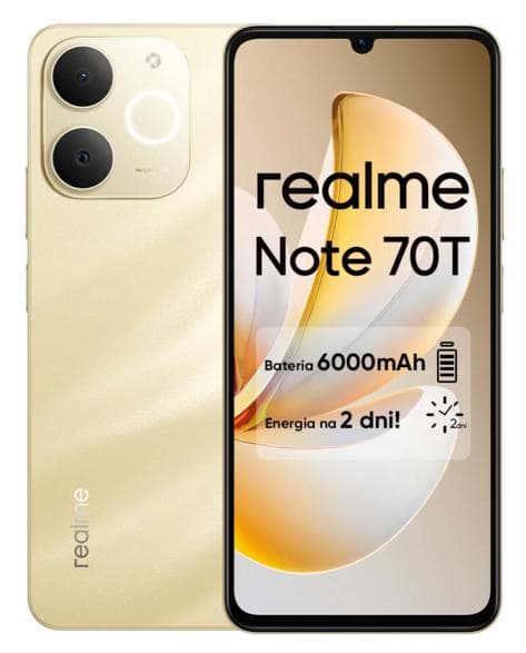 REALME Note 70T 4G (LTE) Smartphone 4GB/128GB Guld