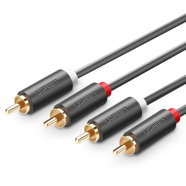 UGREEN AV104 2RCA (Cinch) til 2RCA (Cinch) kabel 3m (sort)