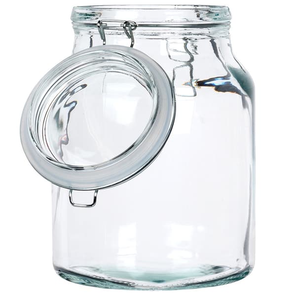 Patentburk i glas med klipp IRMA 3,4 l