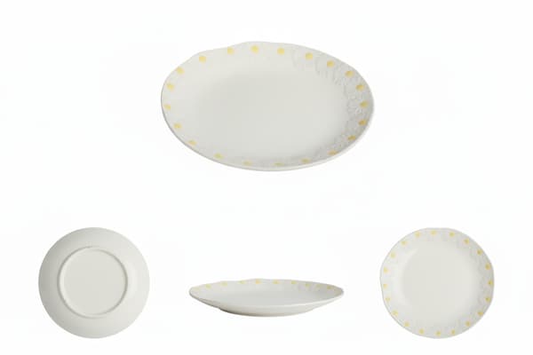 KERAMISK MORGENMADSTALLERKEN 21 CM ELEGANT DESIGN DAISY LINE
