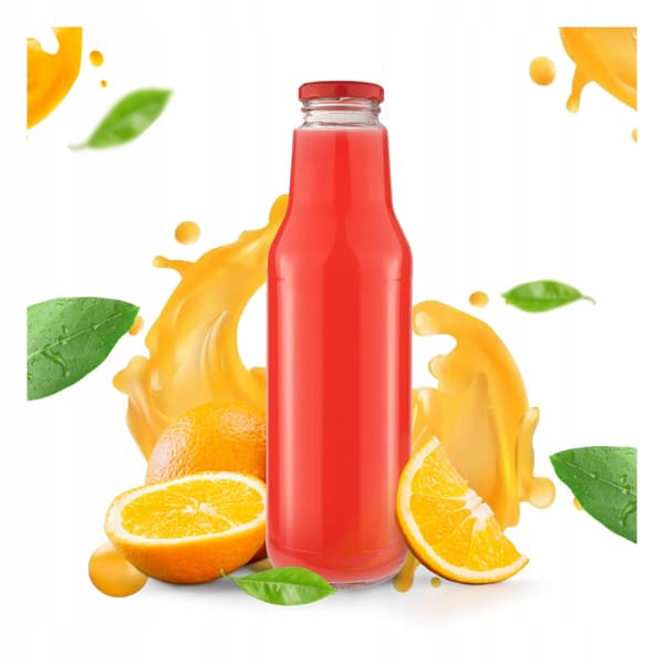 5x Juiceflaskor KUBUŚ juice 750ml SET Glasflaska + LOCK 0,75l