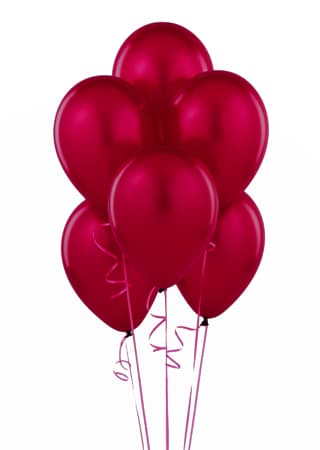 Pastelballoner 30 cm, 25 stk., bordeaux