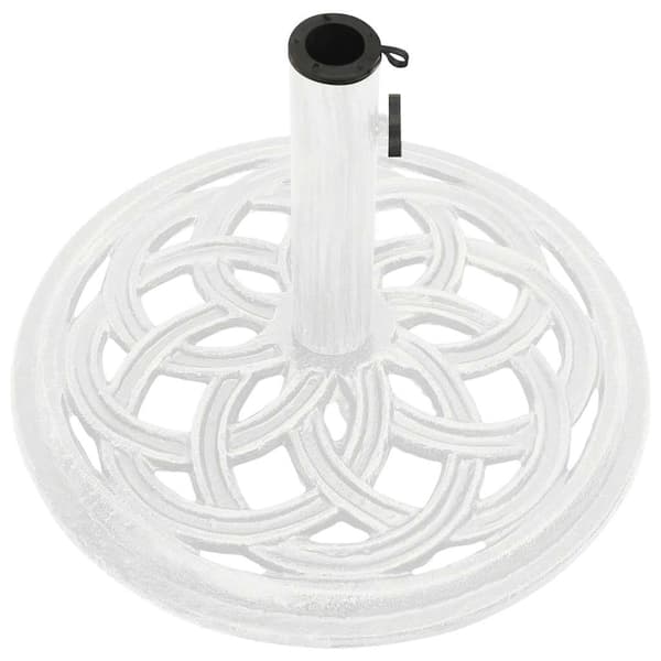 vidaXL Paraplyfot vit 44x44x31 cm gjutjärn