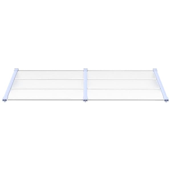 vidaXL dørmarkise, grå transparent, 199x90 cm, polycarbonat