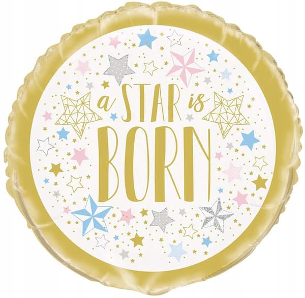 Babyshower ettåring folieballong 45cm