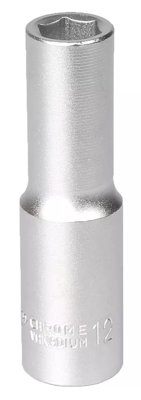 MJW 1/2" topnøgle, 6-kantet, lang, 12 mm