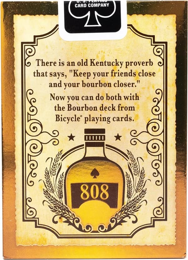 BICYCLE BOURBON-spelkort 1 kortlek i trälåda