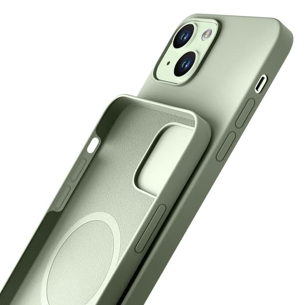 Apple iPhone 15 - 3mk Hardy Silikon MagCase Grön