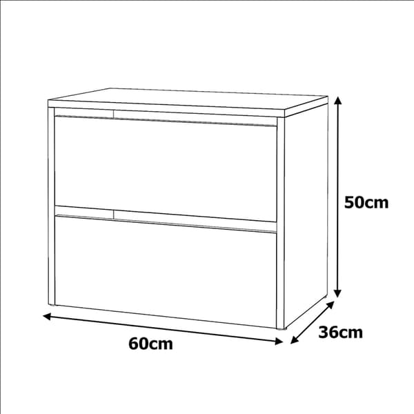 Skoskab Sonoma eg 60 cm - moderne