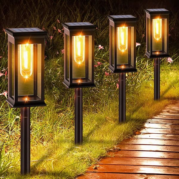 Solcellslampor för trädgården, LED-solcellslampor, 2 stycken