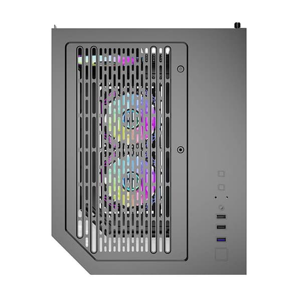 Darflash FT350 computerkabinet + 5 aRGB-blæsere (sort)