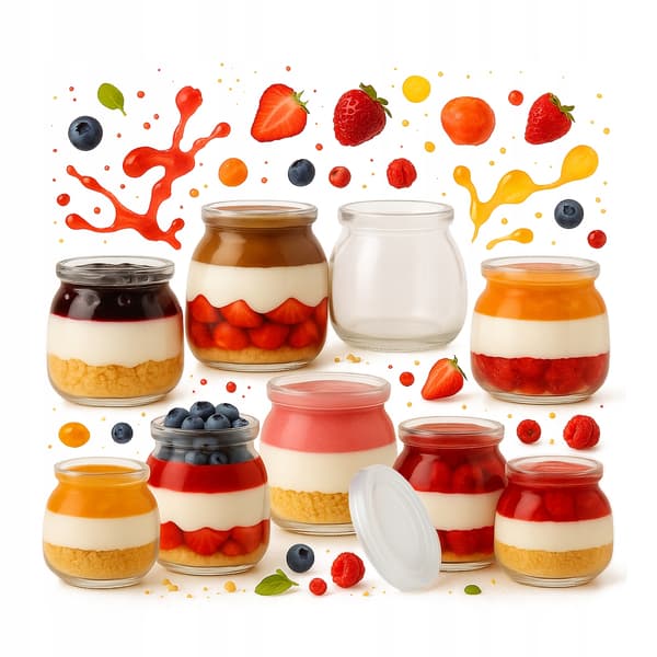 5x EFTERRÄTTSBÄLTAR 100 ml GLASBURK FÖR EFTERRÄTT Dessertkopp
