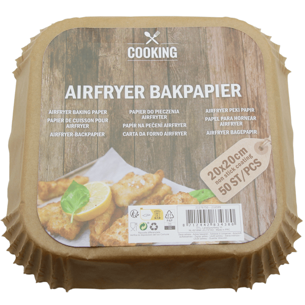 BAGEINDSATS TIL FEDTFRI FRITUREPAPIRFORM 50 STK.
