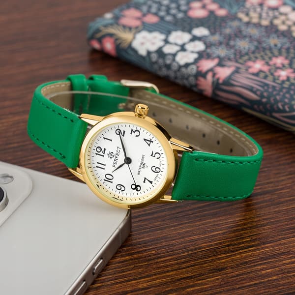 Damklocka, läderarmband, klassisk, delikat, liten, Perfekt