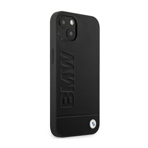 BMW Läder Hot Stamp - iPhone 14 Plus Skal (Svart)