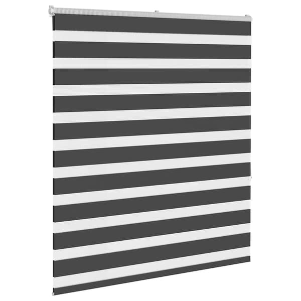 vidaXL zebrarullegardin, sort, stofbredde 125,9 cm, polyester