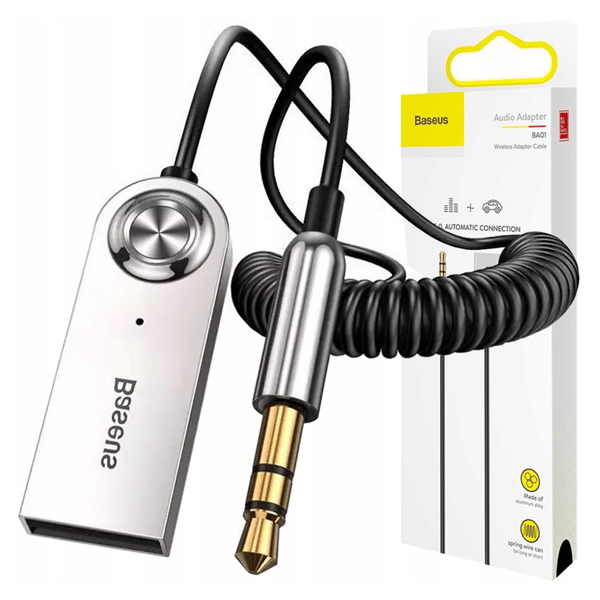 Baseus USB, AUX Bluetooth 5.0 Lydadapter (Sort)