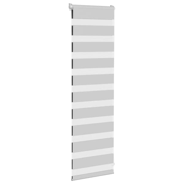 vidaXL Rullgardin Zebra ljusgrå tygbredd 35,9 cm polyester
