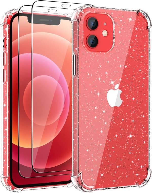 2X GLASETUI TIL IPHONE 12/12 PRO 6,1' TRANSPARENT