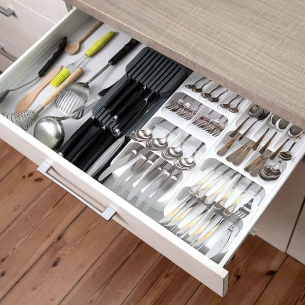 KNIVORGANIZERBLOCK LÅDINSATS vit