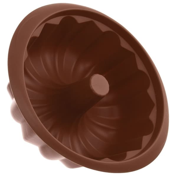 Silikoneform til babka med rør brun SILLINIE 26 cm