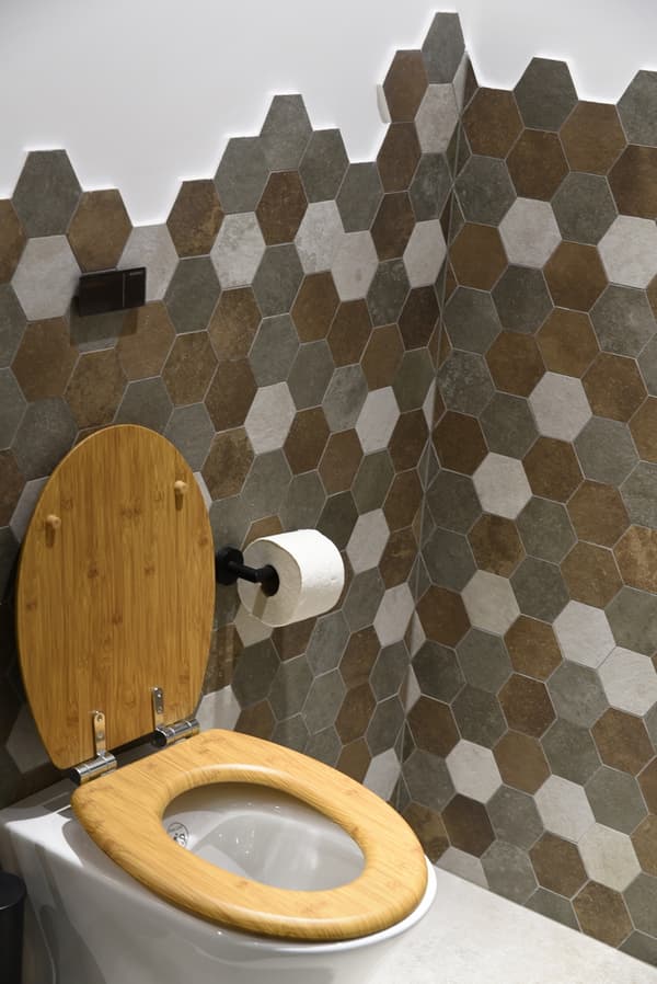 Mjukstängande universal toalettsits AWD INTERIOR 1598 Bambu MDF bambumönster