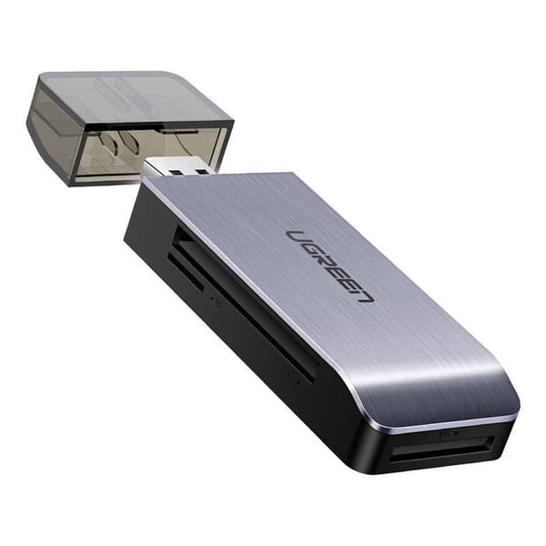 UGREEN 4-in-1 USB-sovitin SD + microSD -kortinlukija CM180 (hopea)