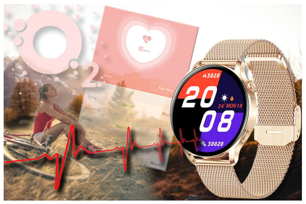 DAME SMARTWATCH Rubicon RNCE81 - OPKALD, PULSOXIMETER (sr045b)