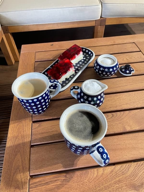 Kaffekrussæt K1 mønster - 100% håndlavet