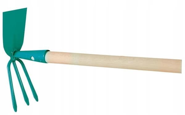 Hacka med gafflar 113-118cm Kolstål + Askhandtag
