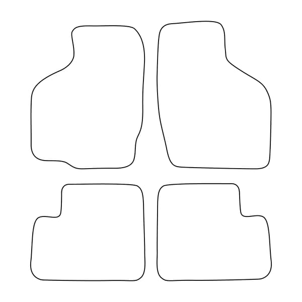 [BLM]SU008 Sort - Velourmåttesæt til Suzuki Ignis 2003-2011 - Sorte detaljer