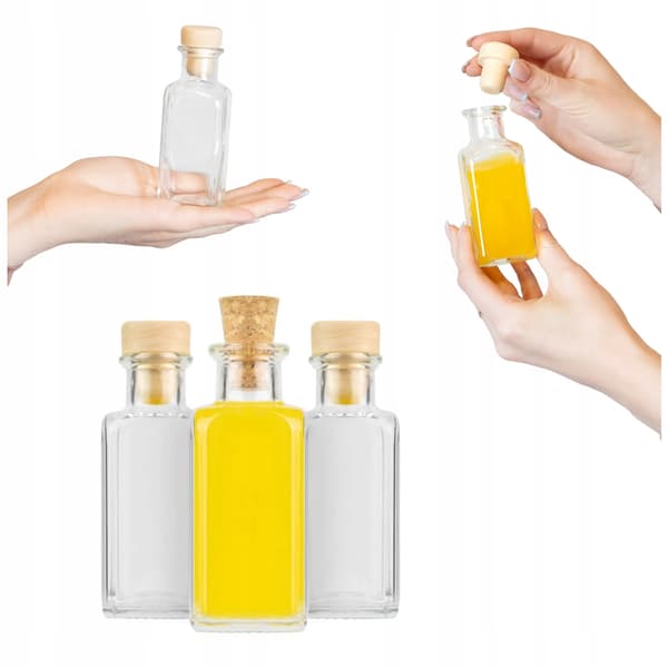 10x Antigua Quadra 100ml flaska för vodka bröllop glasflaskor som present