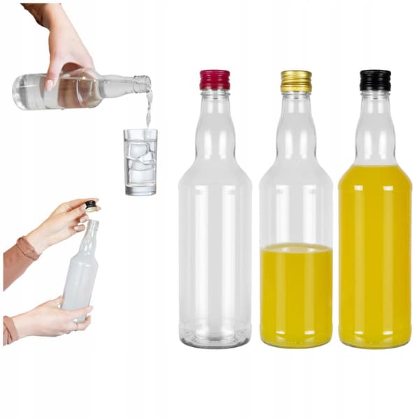90x MONOPOL glasflaskor 0,5l för vodka monopolflaska 500 ml