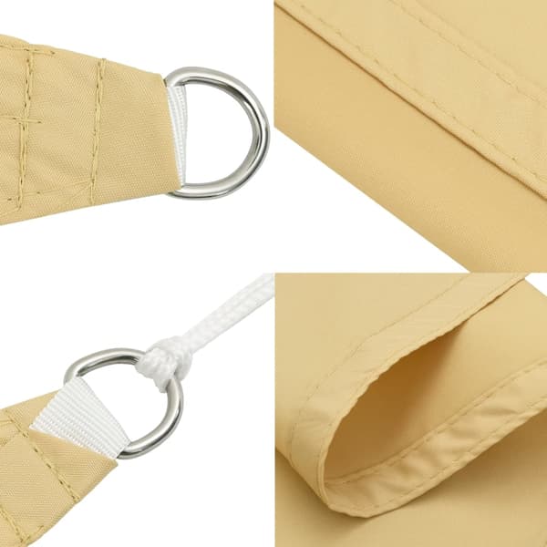 vidaXL solsejl, sand, 4,5x3,5 m, 100% polyester