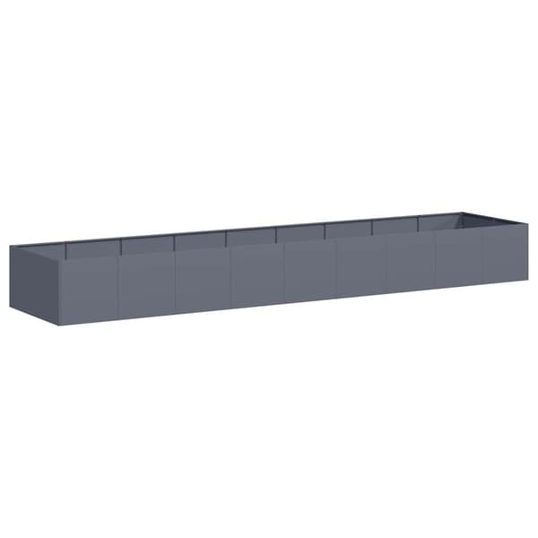 vidaXL antracit urtepotte 360x80x40 cm stål