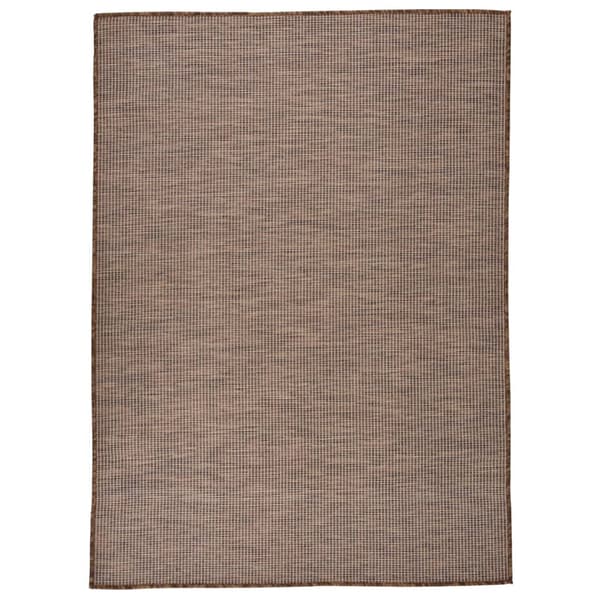 vidaXL Utomhusmatta, plattvävd, 200x280 cm, brun