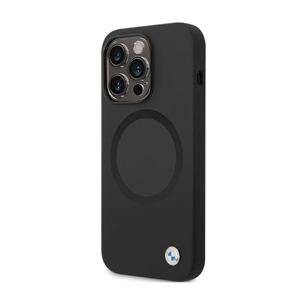 BMW Signature flydende silikone MagSafe - iPhone 14 Pro Max cover (sort)
