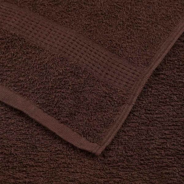 vidaXL Handdukar, 10 st, Bruna, 100x200 cm, 100% Bomull