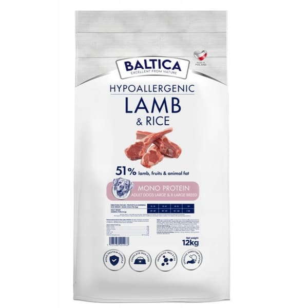 Torrfoder för hundar Baltica Hypoallergeniskt 12 kg