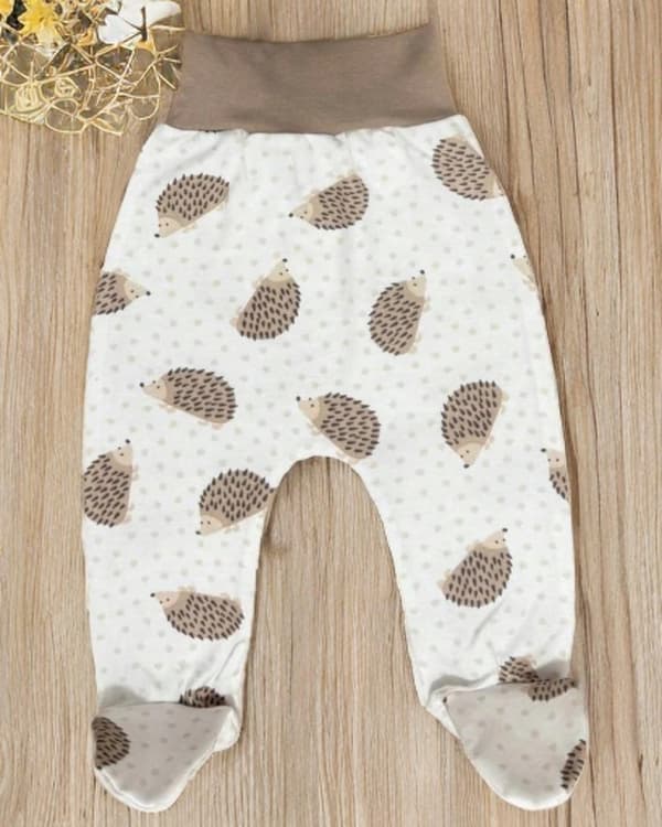 110 ÆRMER, TRYKFRIE børneshorts, 100% BOMULD, BEIGE PINDSVINET