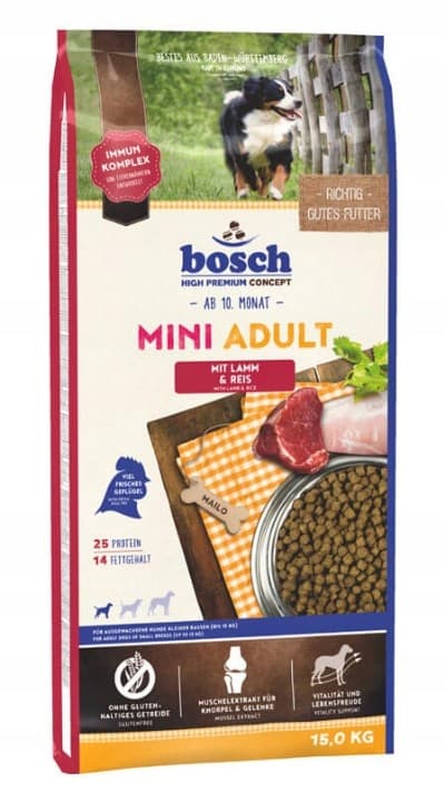 Bosch Adult Mini Lamm och Ris Torrfoder för Hundar 15 kg
