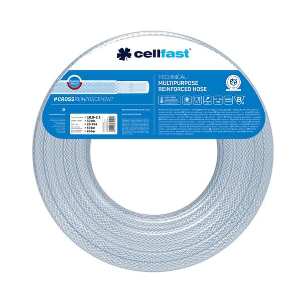 CELLFAST FÖRSTÄRKT TEKNISK SLANG 10,0x2,5x50m