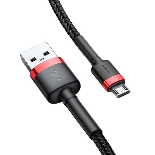 Baseus Cafule 2A 3m USB till Micro USB-kabel (svart och röd)