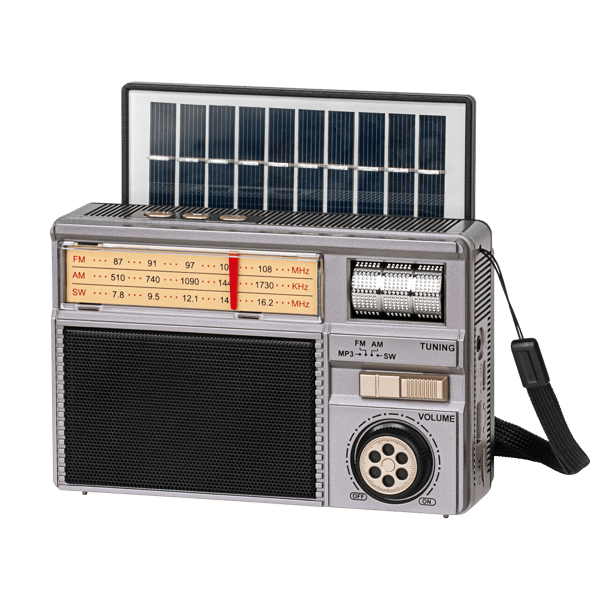Bærbar analog solcelle FM-radio Kruger&Matz Bluetooth AUX batteri