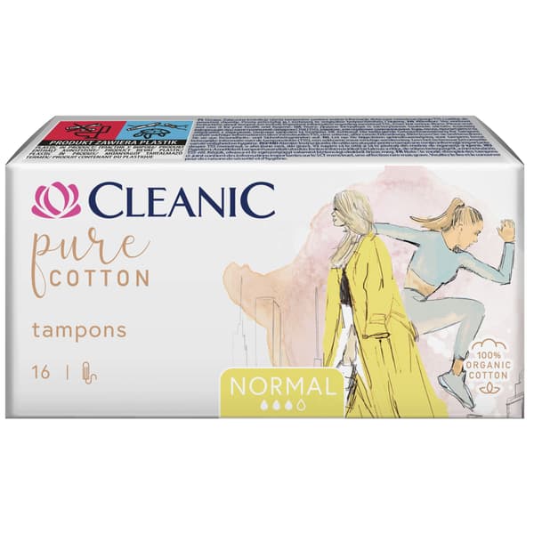 HH Cleanic Pure Cotton Tamponer Normal 16 st.
