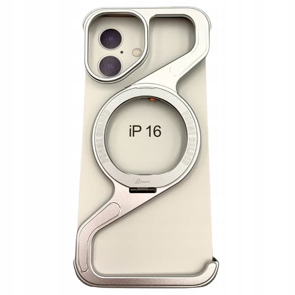 Pansret MagSafe Metal Etui til iPhone 16 med Titanium Holder